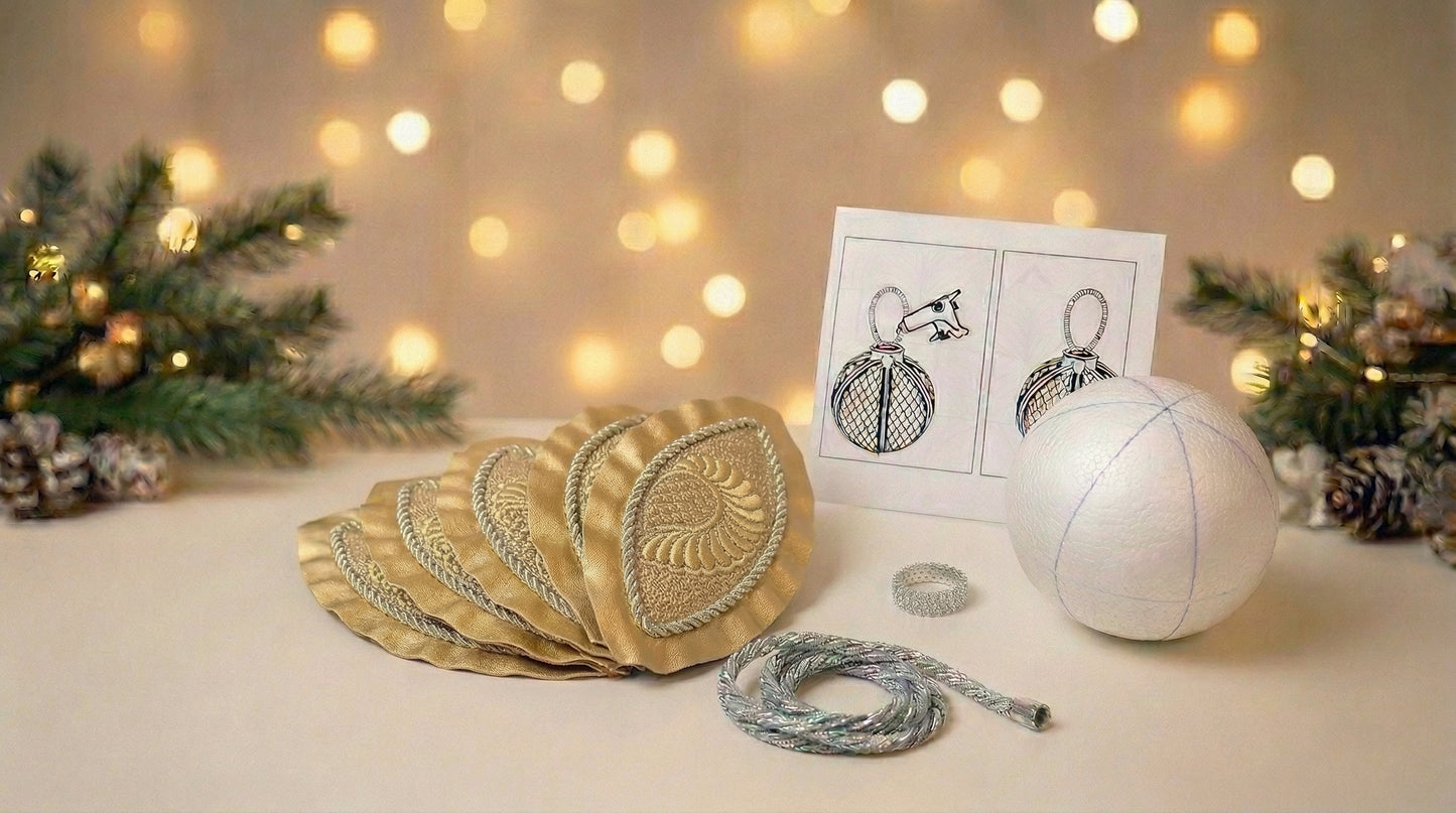 DIY Christmas Ornament Kit Gold Heart